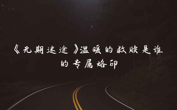 《无期迷途》温暖的救赎是谁的专属烙印
