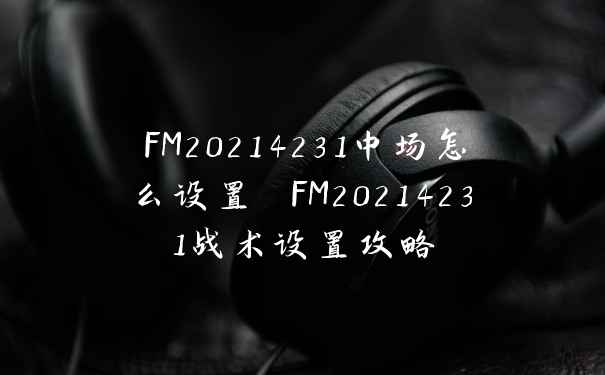 FM20214231中场怎么设置 FM20214231战术设置攻略
