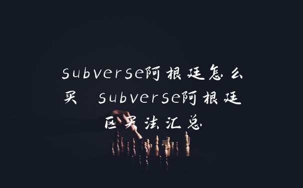 subverse阿根廷怎么买 subverse阿根廷区买法汇总
