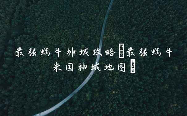 最强蜗牛神域攻略(最强蜗牛米国神域地图)