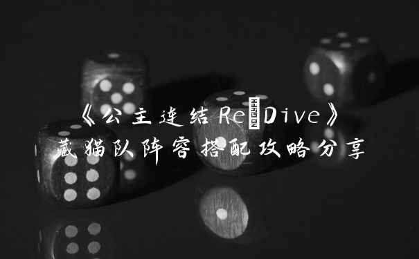 《公主连结Re:Dive》藏猫队阵容搭配攻略分享