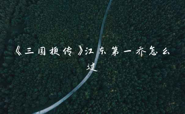 《三国梗传》江东第一乔怎么过