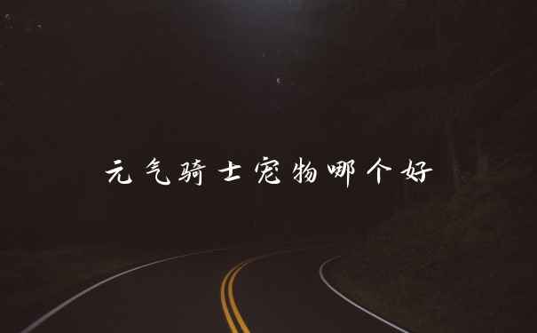 元气骑士宠物哪个好