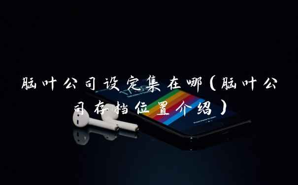 脑叶公司设定集在哪（脑叶公司存档位置介绍）