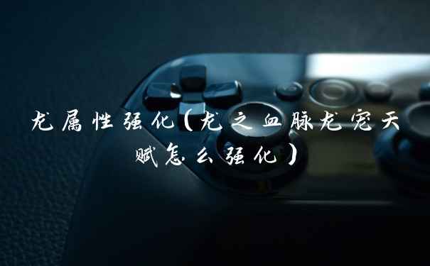 龙属性强化(龙之血脉龙宠天赋怎么强化)