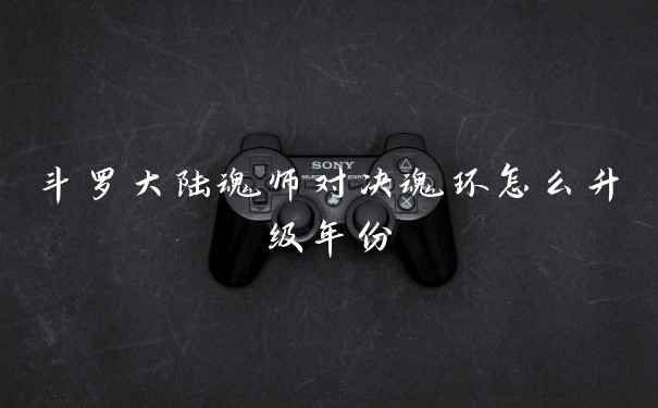 斗罗大陆魂师对决魂环怎么升级年份