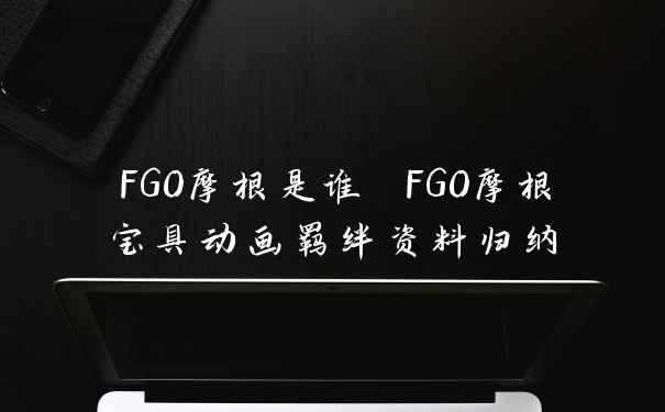 FGO摩根是谁 FGO摩根宝具动画羁绊资料归纳
