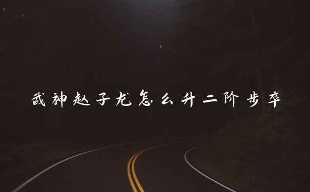 武神赵子龙怎么升二阶步卒