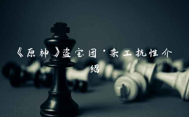 《原神》盗宝团·杂工抗性介绍