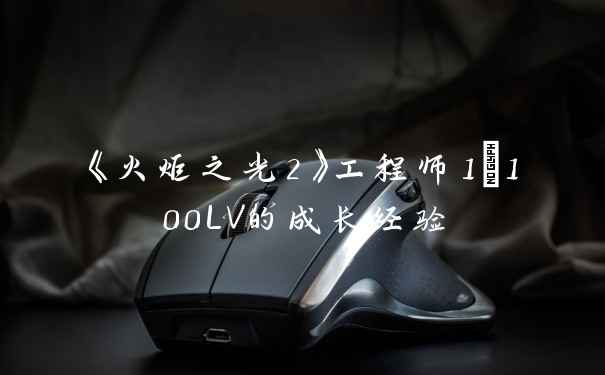 《火炬之光2》工程师1~100LV的成长经验