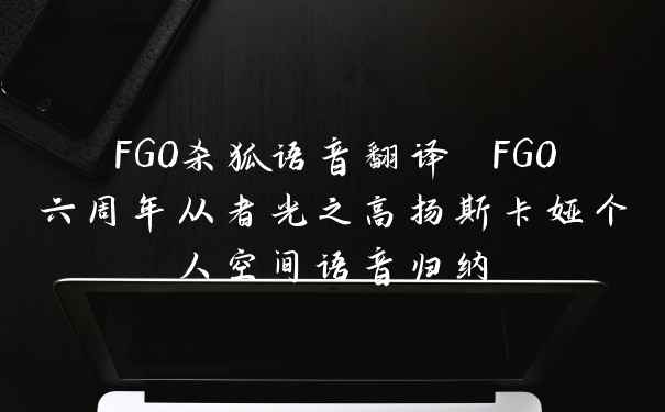 FGO杀狐语音翻译 FGO六周年从者光之高扬斯卡娅个人空间语音归纳