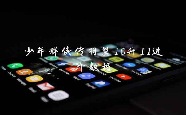 少年群侠传羽翼10升11进阶数据