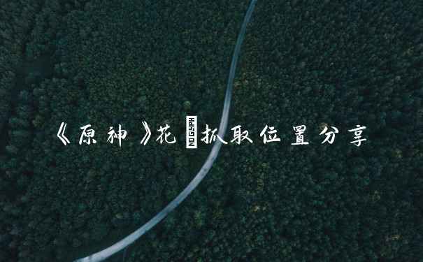《原神》花鳉抓取位置分享
