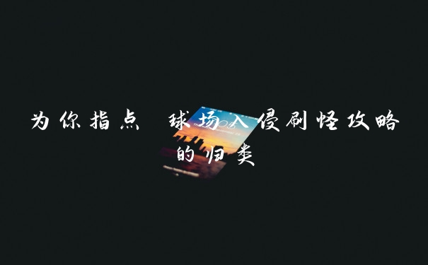 为你指点 球场入侵刷怪攻略的归类