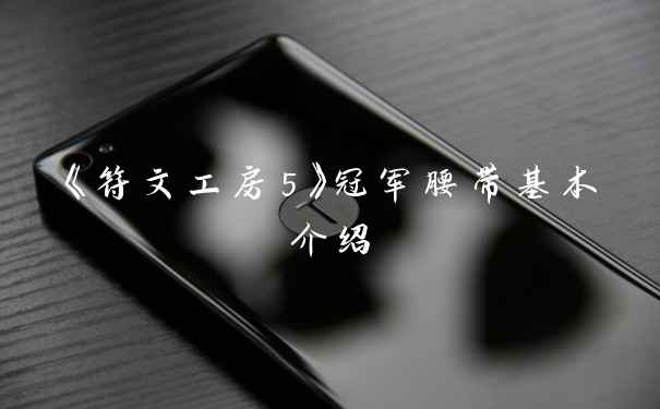 《符文工房5》冠军腰带基本介绍