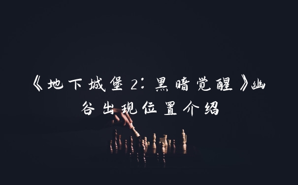 《地下城堡2：黑暗觉醒》幽谷出现位置介绍