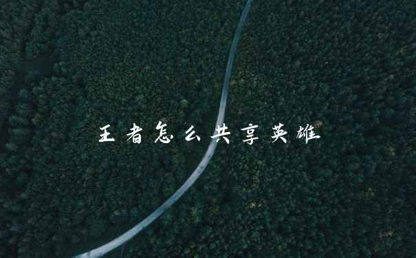 王者怎么共享英雄