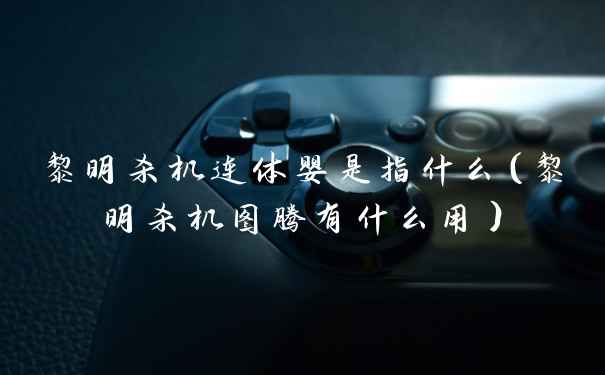 黎明杀机连体婴是指什么（黎明杀机图腾有什么用）