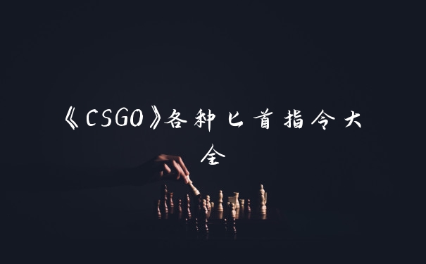 《CSGO》各种匕首指令大全