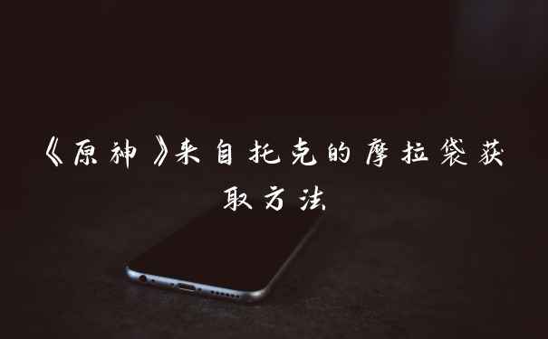 《原神》来自托克的摩拉袋获取方法