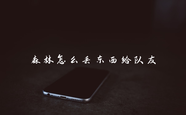 森林怎么丢东西给队友