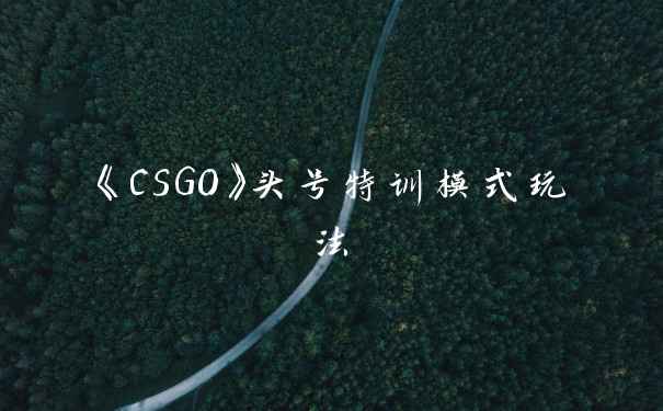 《CSGO》头号特训模式玩法