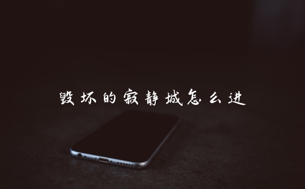 毁坏的寂静城怎么进