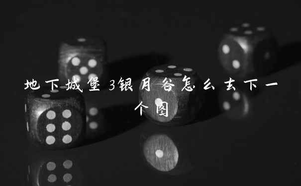 地下城堡3银月谷怎么去下一个图