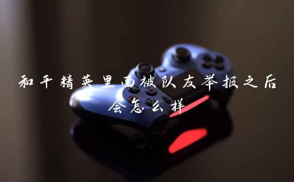 和平精英里面被队友举报之后会怎么样