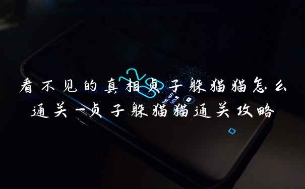 看不见的真相贞子躲猫猫怎么通关-贞子躲猫猫通关攻略