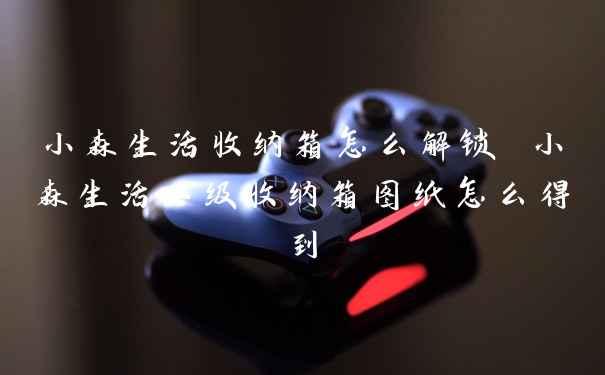 小森生活收纳箱怎么解锁 小森生活二级收纳箱图纸怎么得到