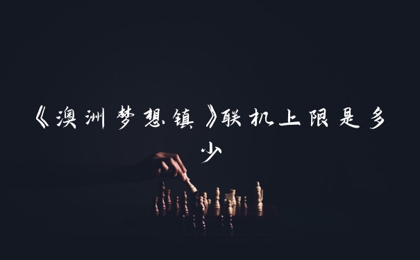 《澳洲梦想镇》联机上限是多少