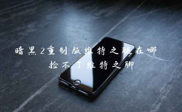 暗黑2重制版维特之腿在哪 捡不了维特之脚