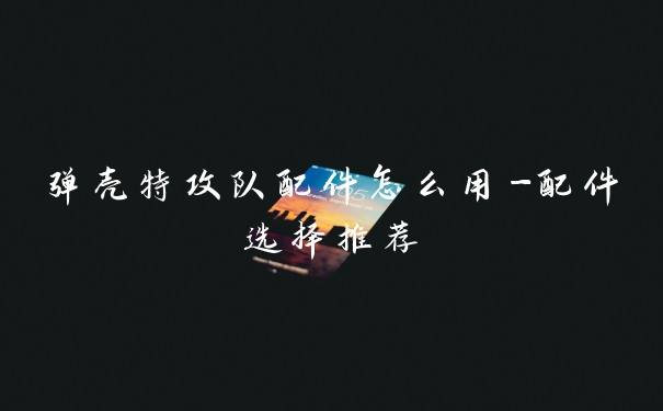 弹壳特攻队配件怎么用-配件选择推荐