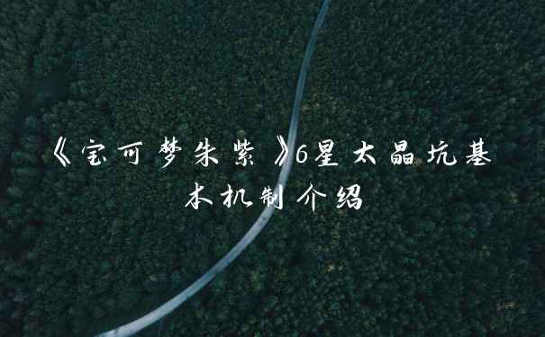 《宝可梦朱紫》6星太晶坑基本机制介绍