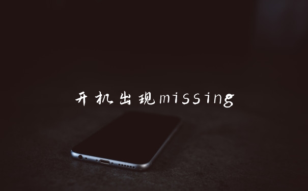 开机出现missing