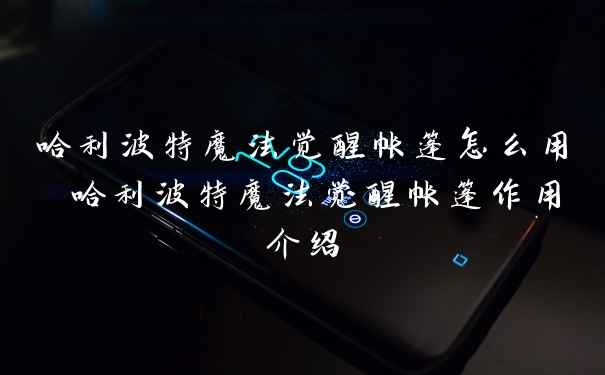 哈利波特魔法觉醒帐篷怎么用 哈利波特魔法觉醒帐篷作用介绍