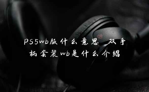 ps5wb版什么意思 双手柄套装wb是什么介绍