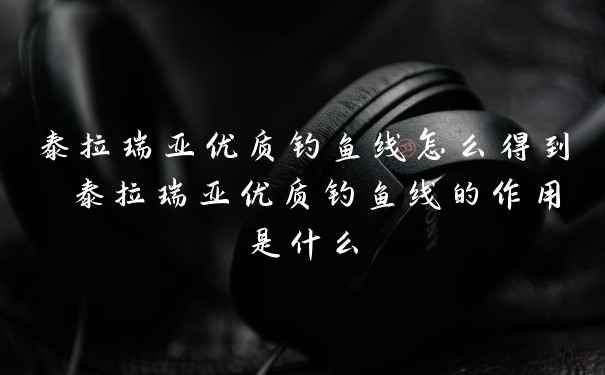 泰拉瑞亚优质钓鱼线怎么得到 泰拉瑞亚优质钓鱼线的作用是什么