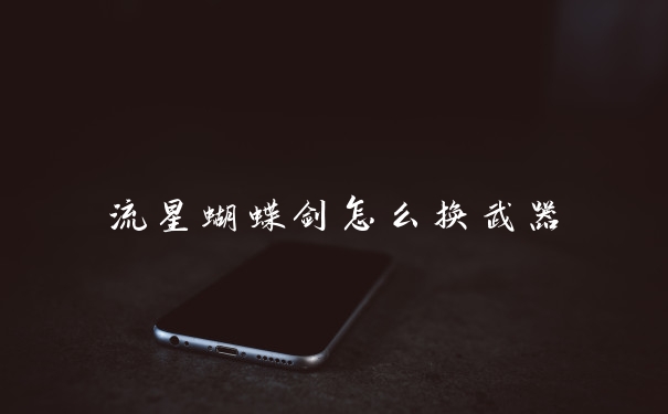 流星蝴蝶剑怎么换武器
