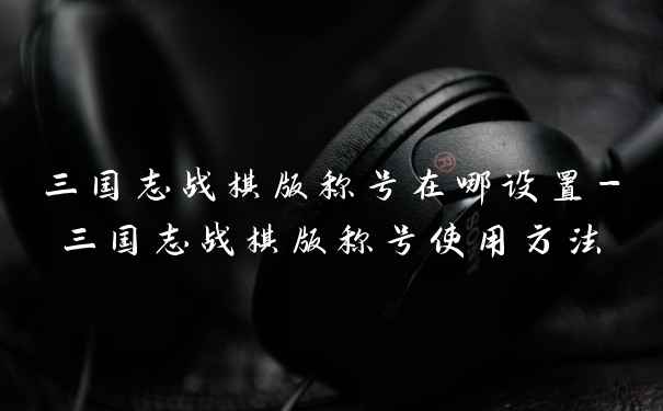 三国志战棋版称号在哪设置-三国志战棋版称号使用方法