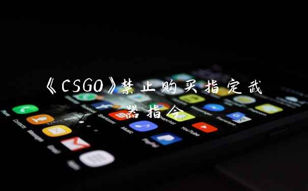 《CSGO》禁止购买指定武器指令