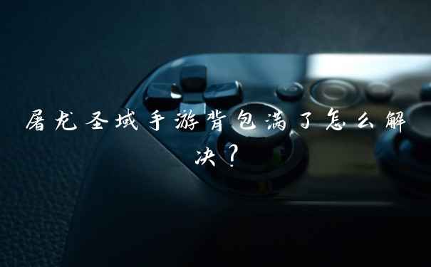 屠龙圣域手游背包满了怎么解决？