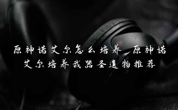 原神诺艾尔怎么培养 原神诺艾尔培养武器圣遗物推荐