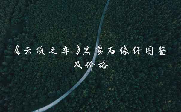 《云顶之弈》黑雾石像仔图鉴及价格
