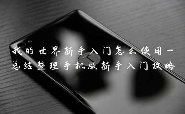 我的世界新手入门怎么使用-总结整理手机版新手入门攻略