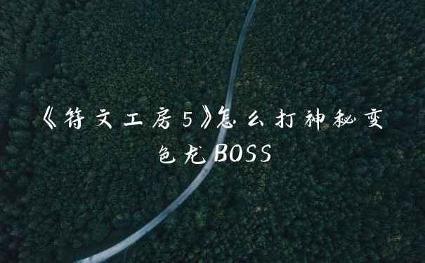 《符文工房5》怎么打神秘变色龙BOSS