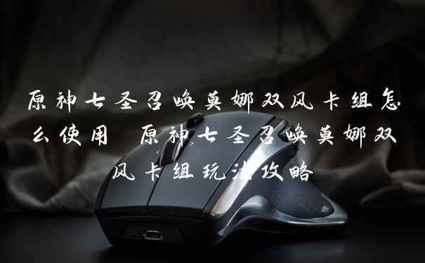 原神七圣召唤莫娜双风卡组怎么使用 原神七圣召唤莫娜双风卡组玩法攻略