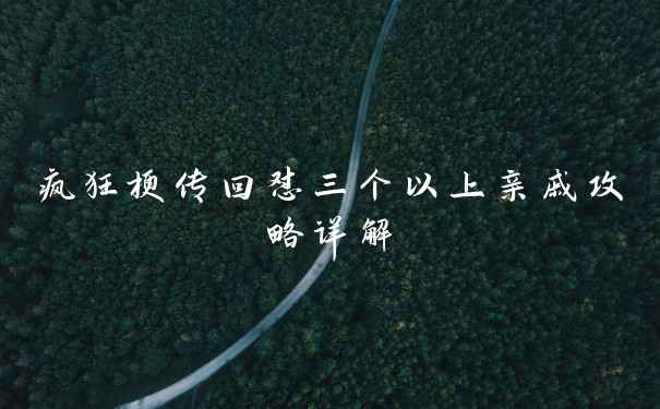 疯狂梗传回怼三个以上亲戚攻略详解