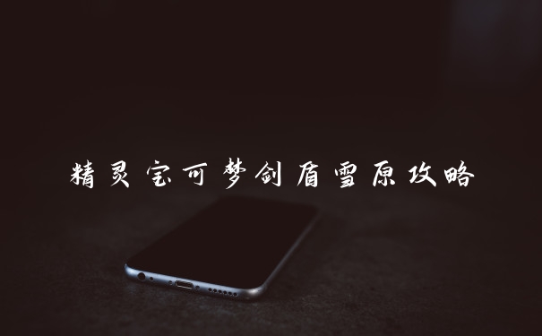 精灵宝可梦剑盾雪原攻略